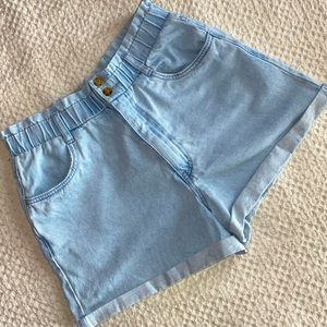Forever 21 Los Angeles Light Blue Denim Shorts